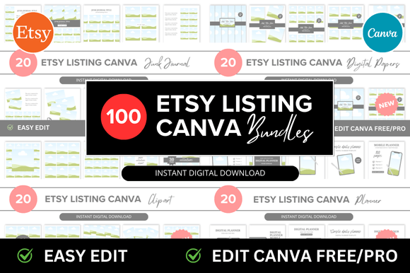 100 Etsy Listings Mockup Bundle: Streamline Your Shop's Visuals