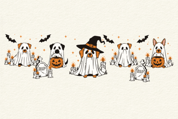 Cute Ghost Dogs Halloween PNG: A Designer's Guide