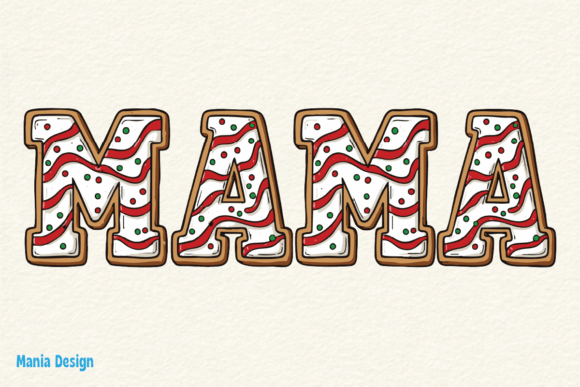 Designing Festive Charm with a Mama Gingerbread Cookie PNG