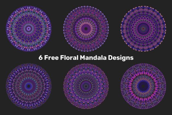 Elevate Your Designs with Free Purple Floral Mandala Art