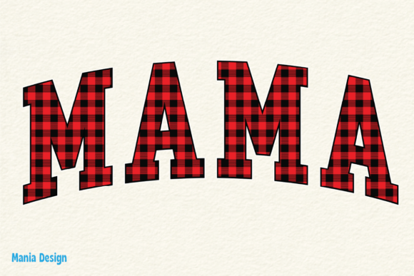 Mama Buffalo Plaid PNG: A Graphic Design Asset for Bold Branding
