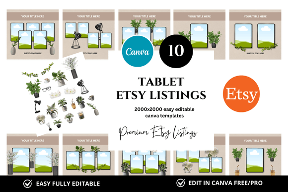 Streamline Your Etsy Shop: Premium Tablet Mockups