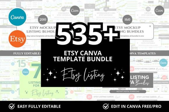 Unlock Creative Efficiency with the 535+ Etsy Canva Bundle