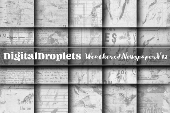 Weathered Newspaper Vol. 12: Vintage Textures for Modern Design