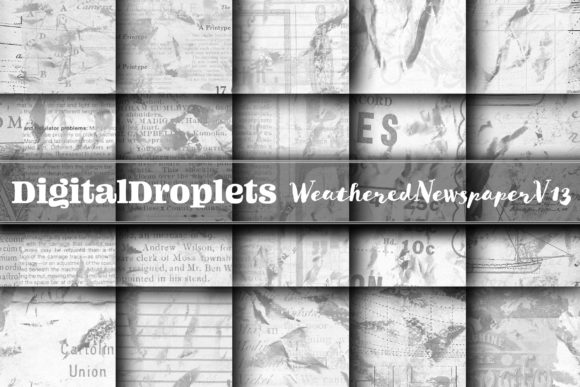 Weathered Newspaper Vol. 13: Vintage Texture for Modern Design