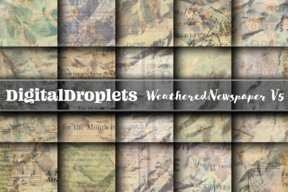 Weathered Newspaper Vol. 5: Vintage Textures for Modern Design